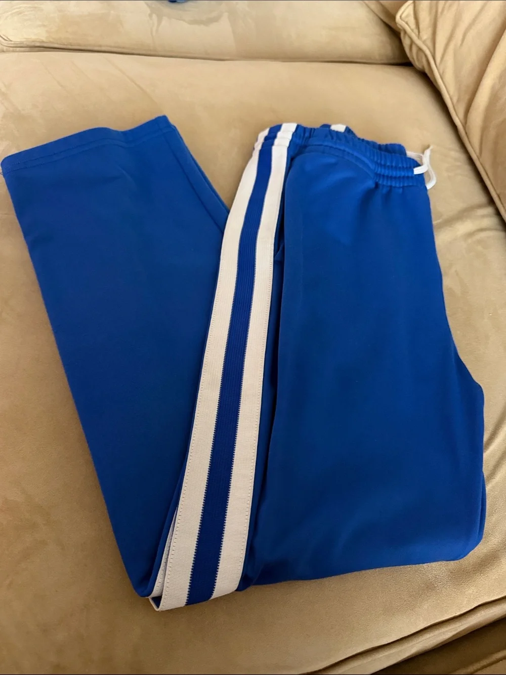 Old Navy Royal Blue Joggers with White Side Stripes
